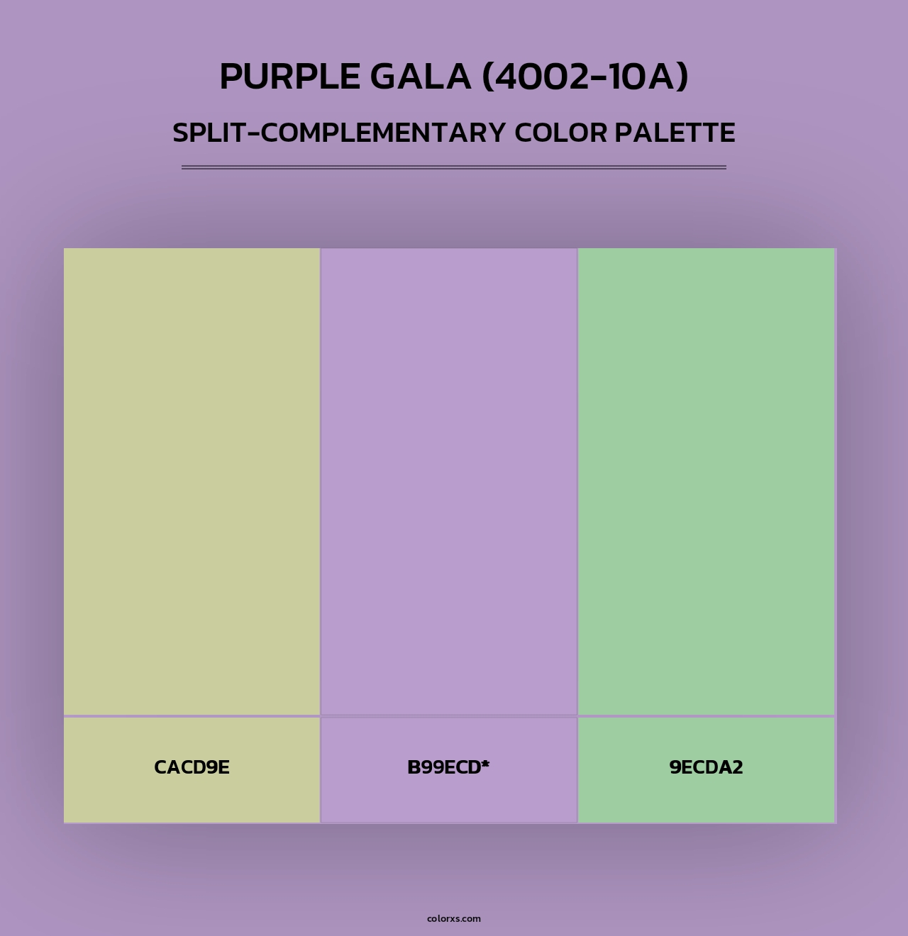 Purple Gala (4002-10A) - Split-Complementary Color Palette