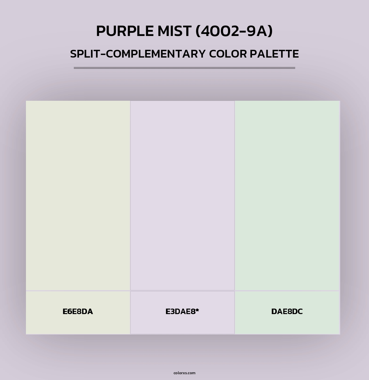 Purple Mist (4002-9A) - Split-Complementary Color Palette