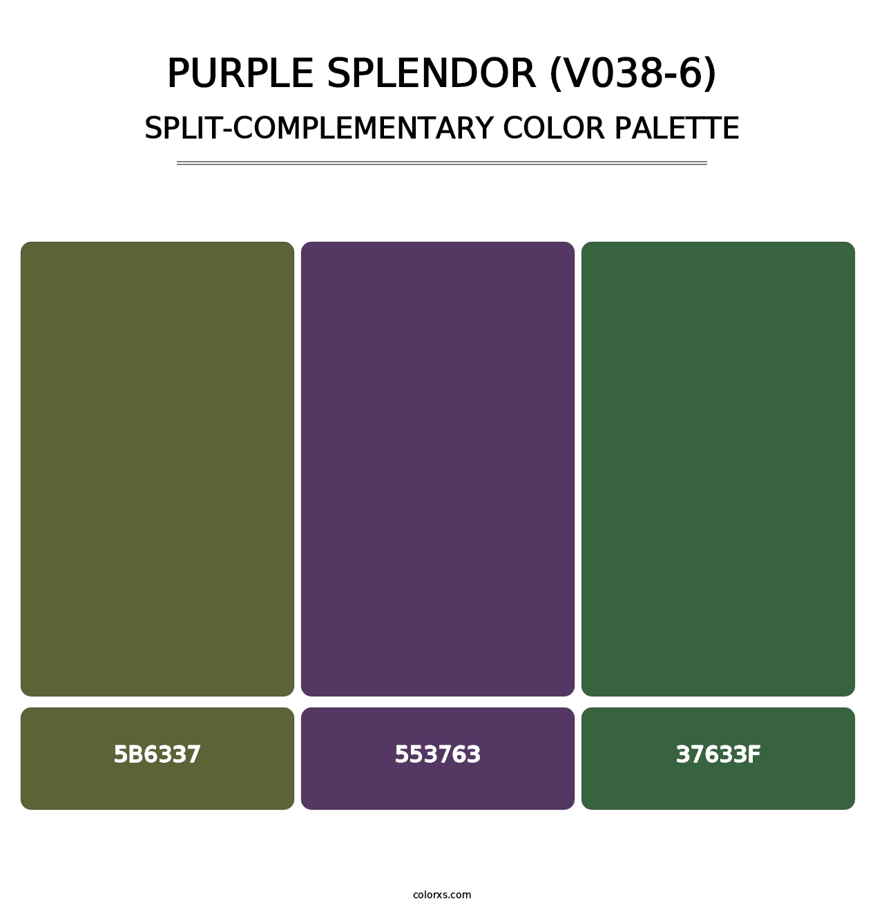 Purple Splendor (V038-6) - Split-Complementary Color Palette