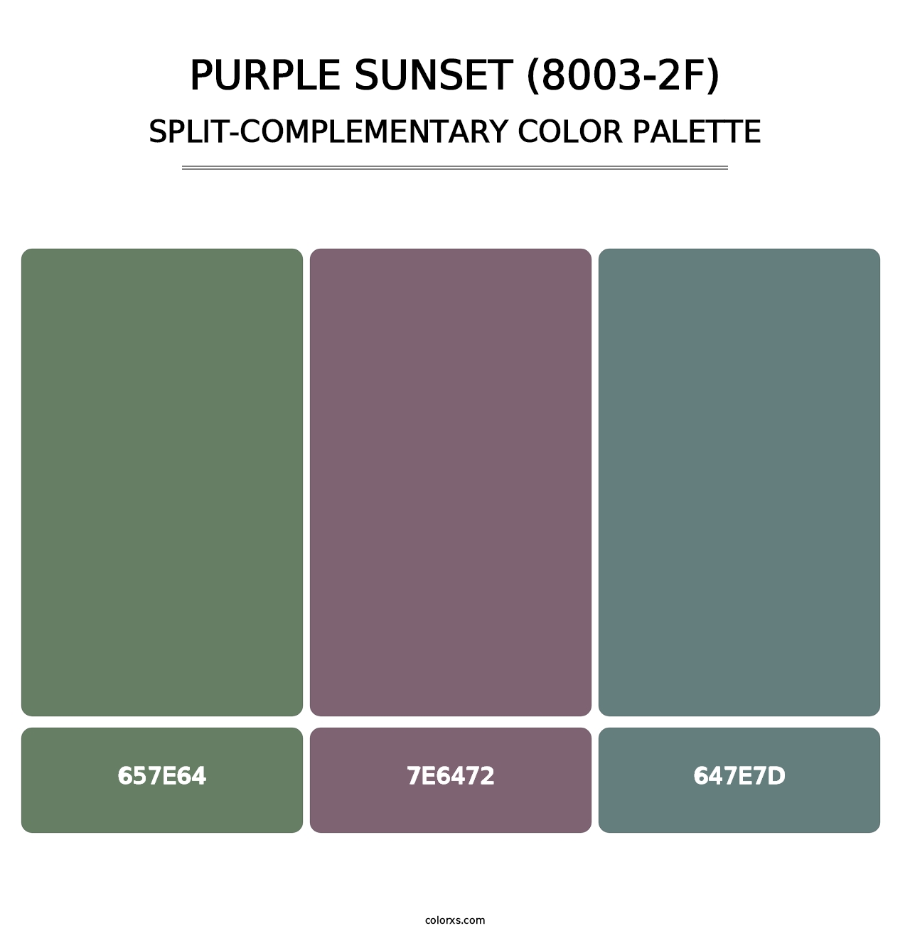 Purple Sunset (8003-2F) - Split-Complementary Color Palette
