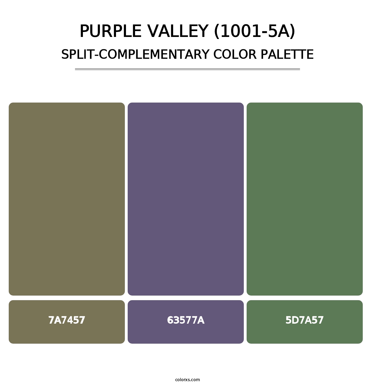 Purple Valley (1001-5A) - Split-Complementary Color Palette