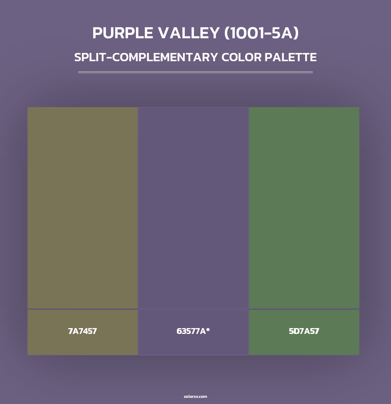 Purple Valley (1001-5A) - Split-Complementary Color Palette