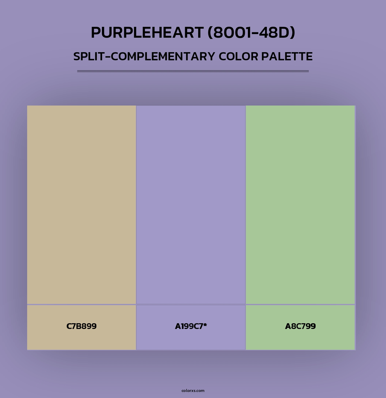 Purpleheart (8001-48D) - Split-Complementary Color Palette