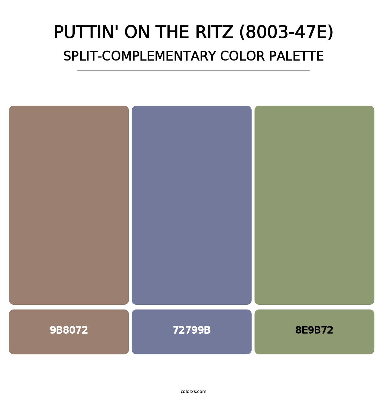 Puttin' on the Ritz (8003-47E) - Split-Complementary Color Palette