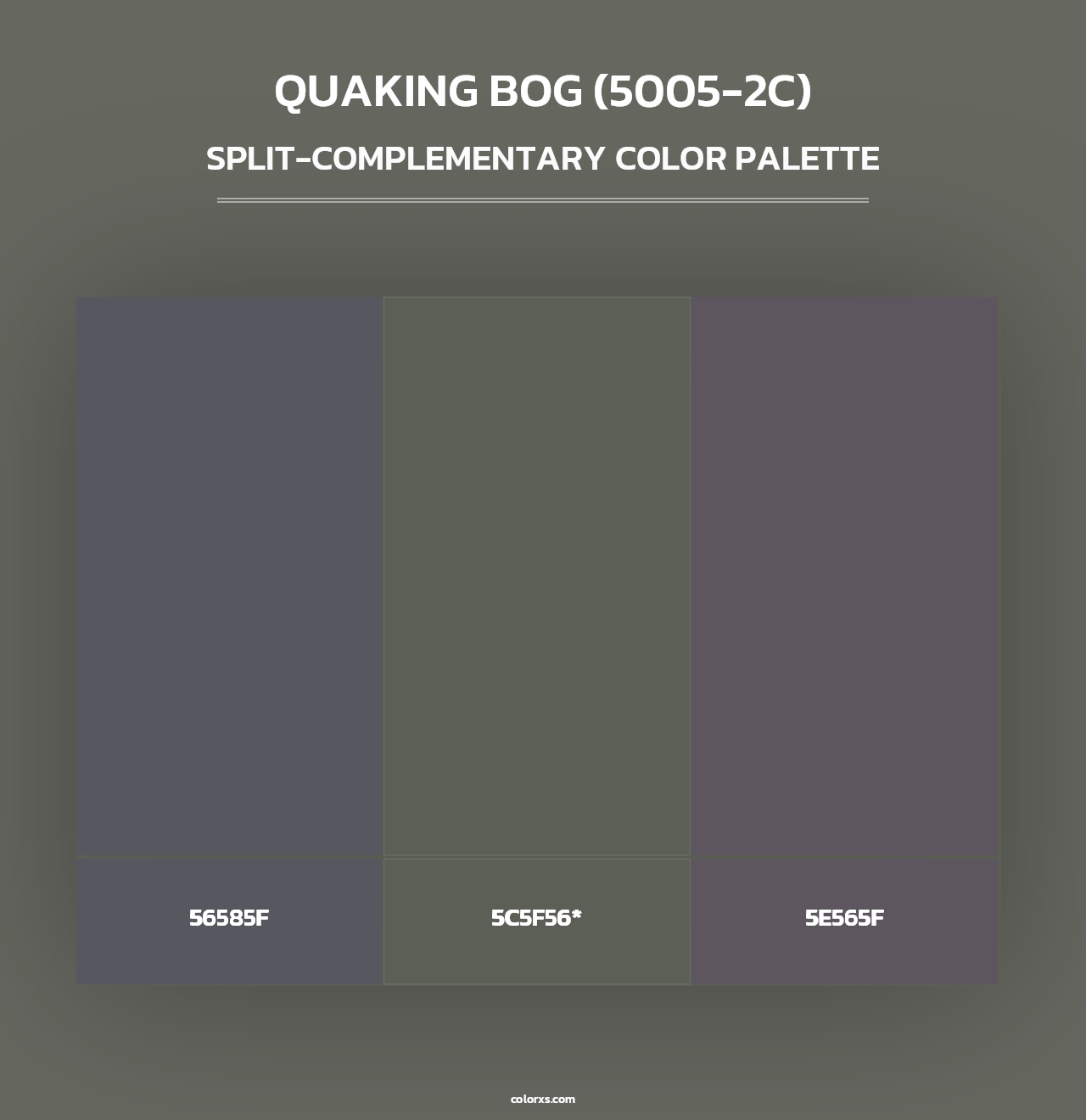 Quaking Bog (5005-2C) - Split-Complementary Color Palette