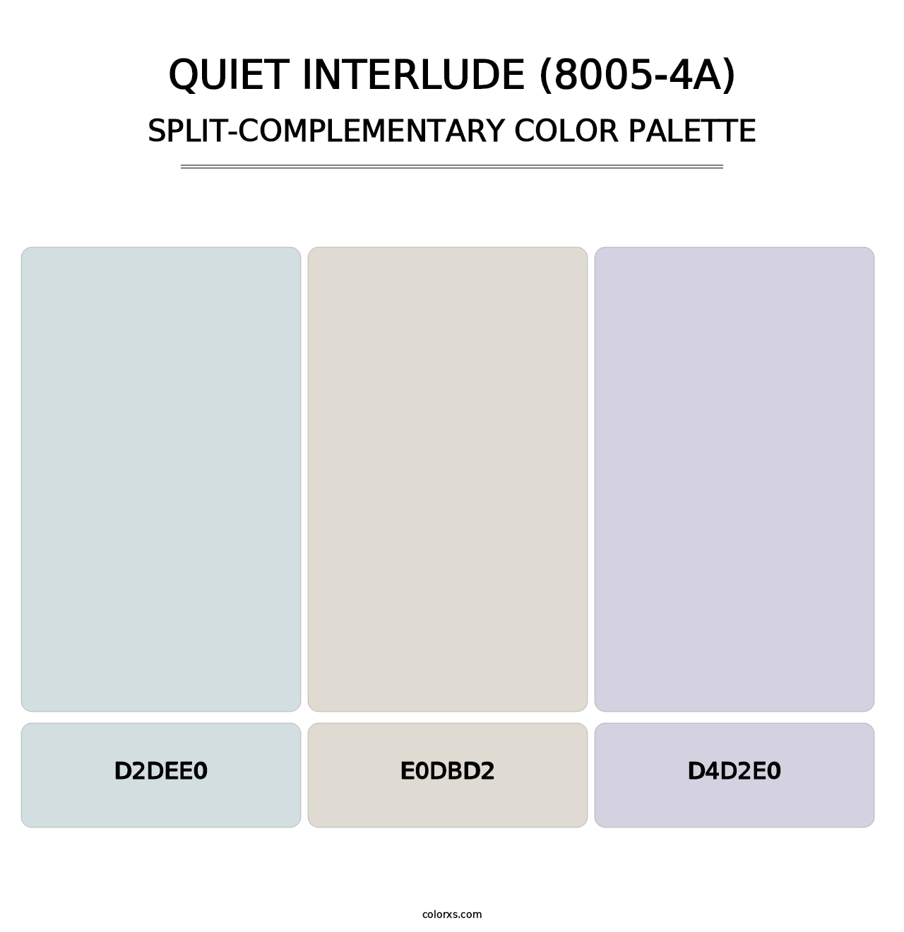 Quiet Interlude (8005-4A) - Split-Complementary Color Palette