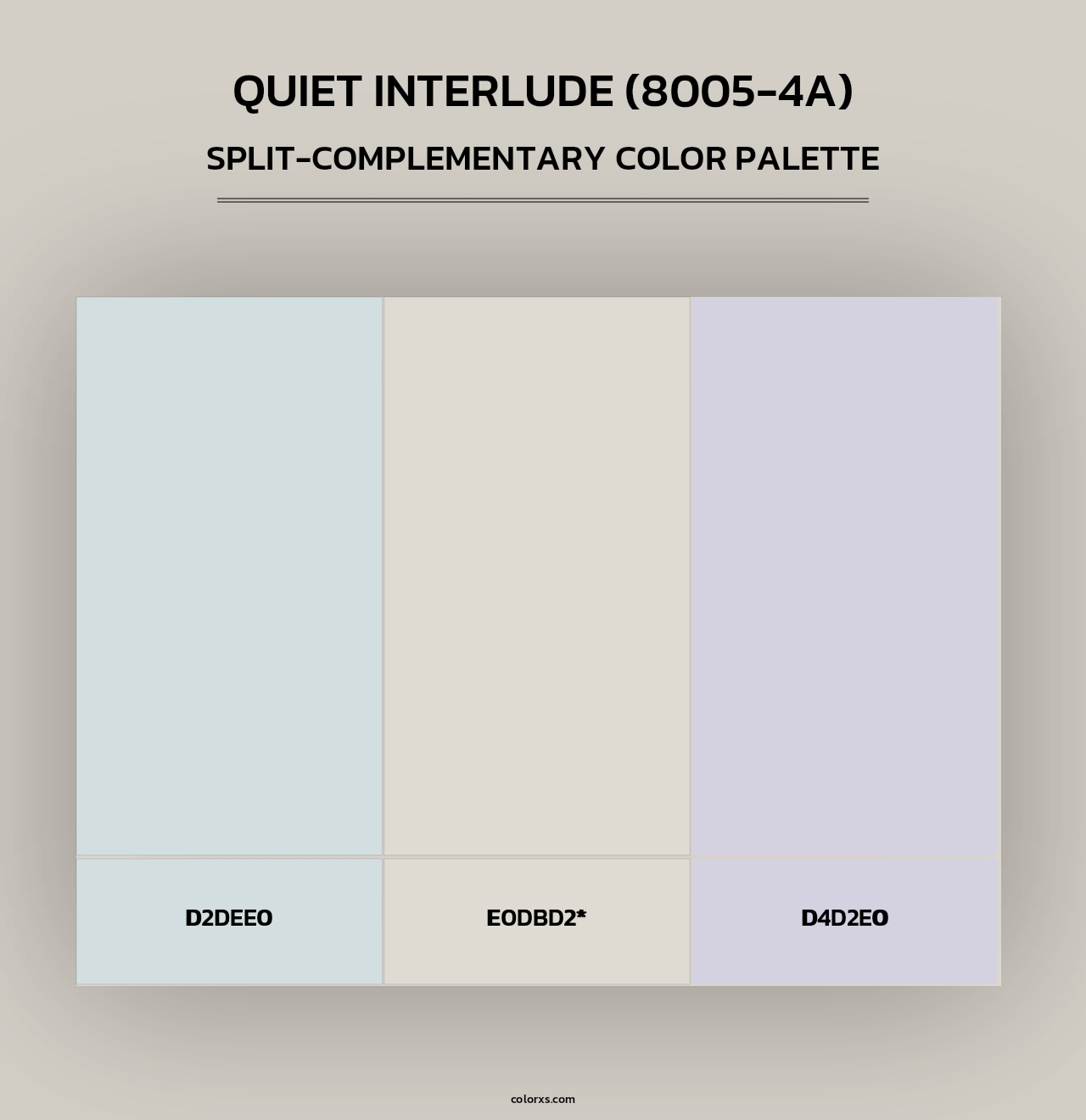 Quiet Interlude (8005-4A) - Split-Complementary Color Palette