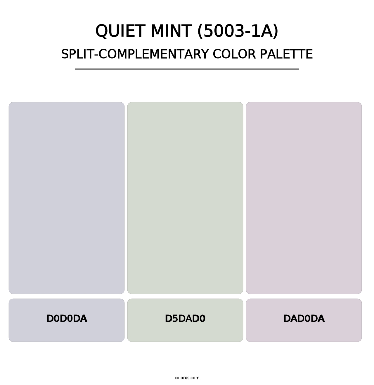 Quiet Mint (5003-1A) - Split-Complementary Color Palette