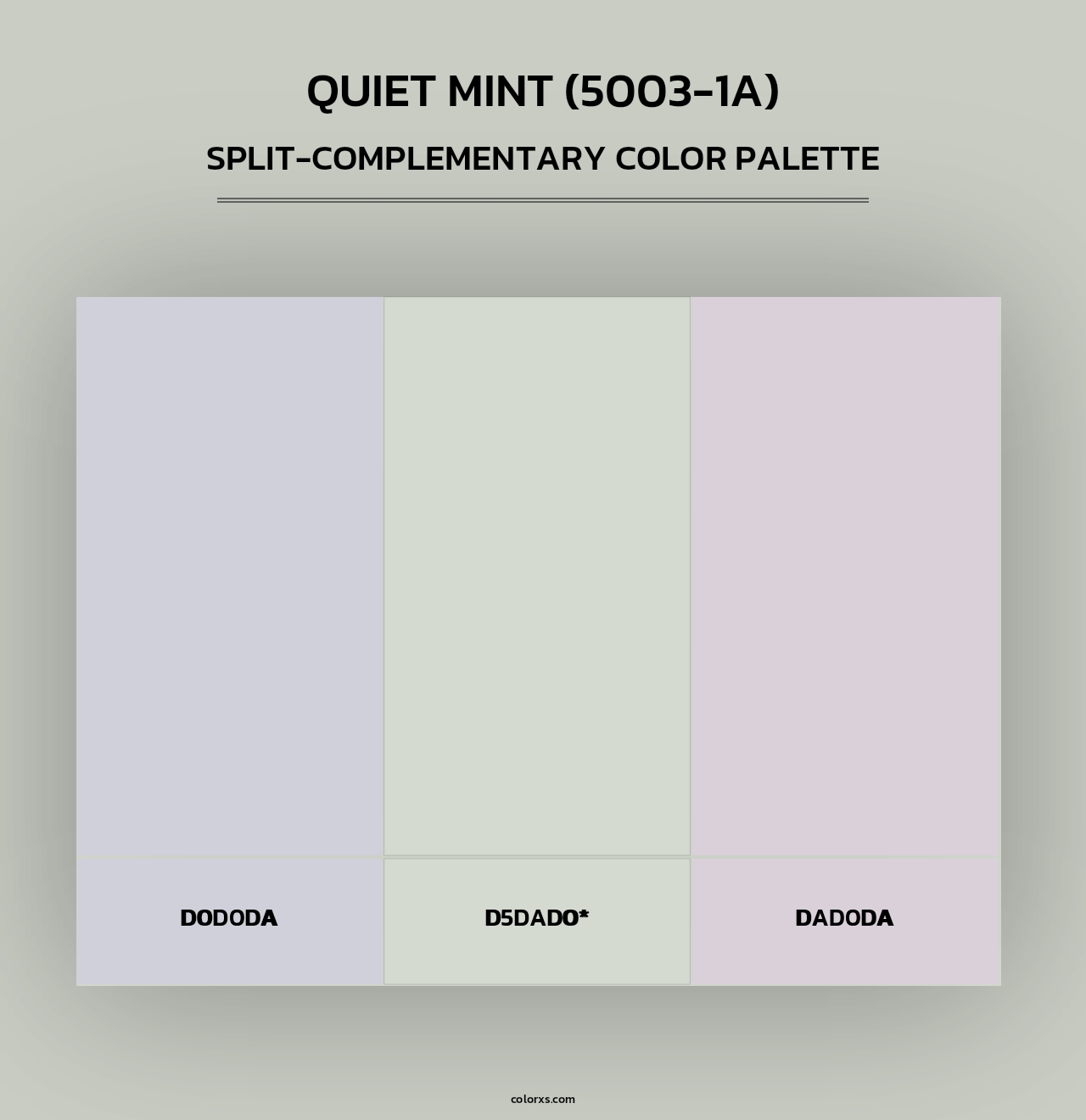 Quiet Mint (5003-1A) - Split-Complementary Color Palette