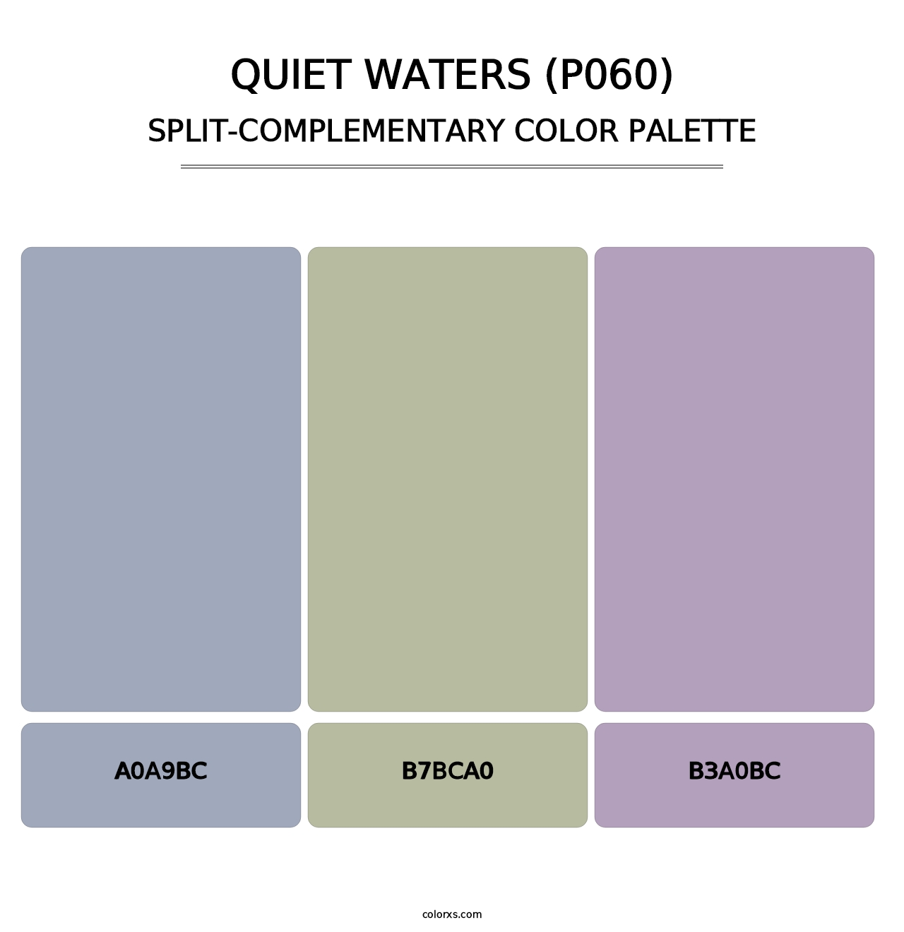 Quiet Waters (P060) - Split-Complementary Color Palette