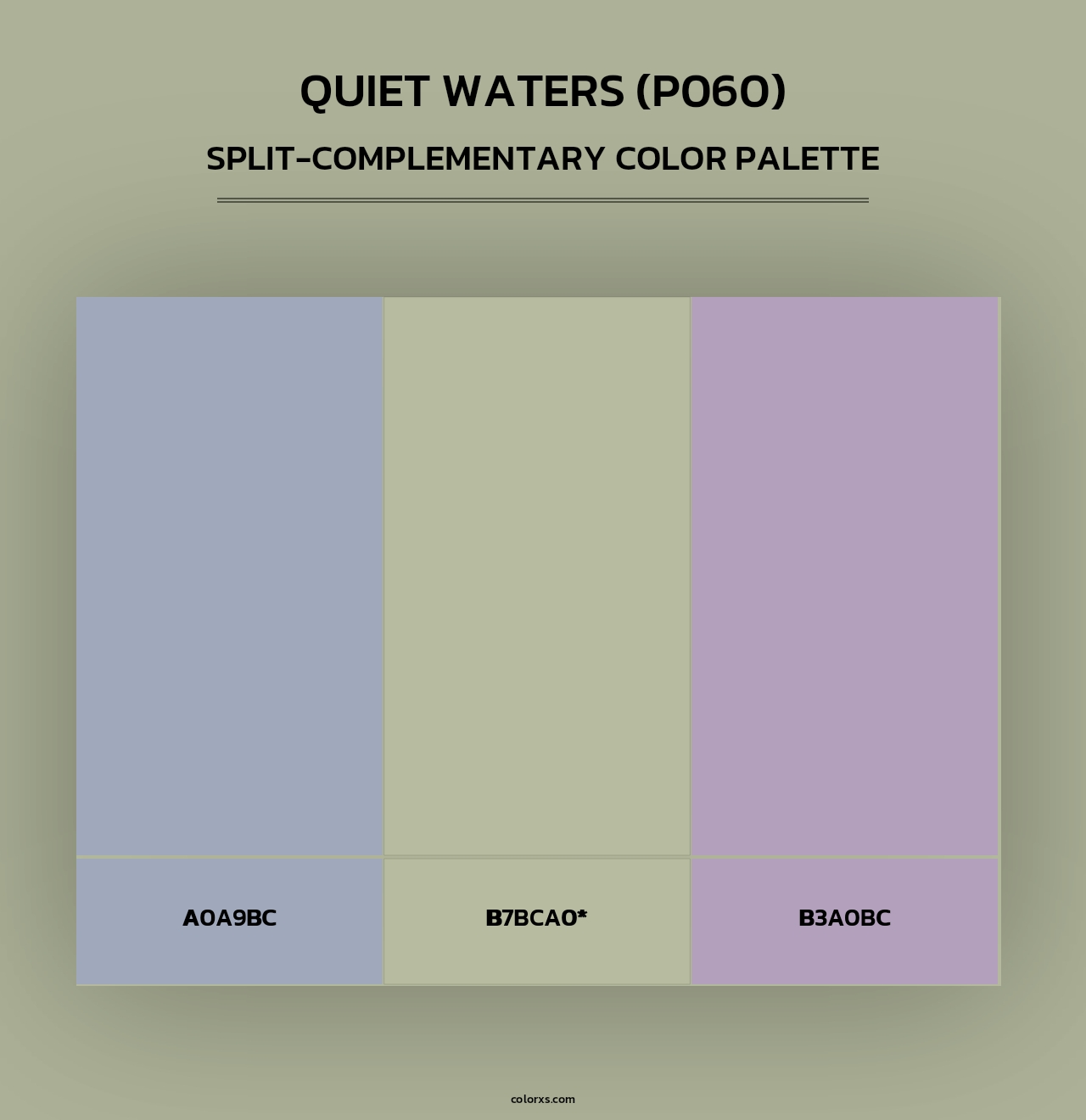 Quiet Waters (P060) - Split-Complementary Color Palette