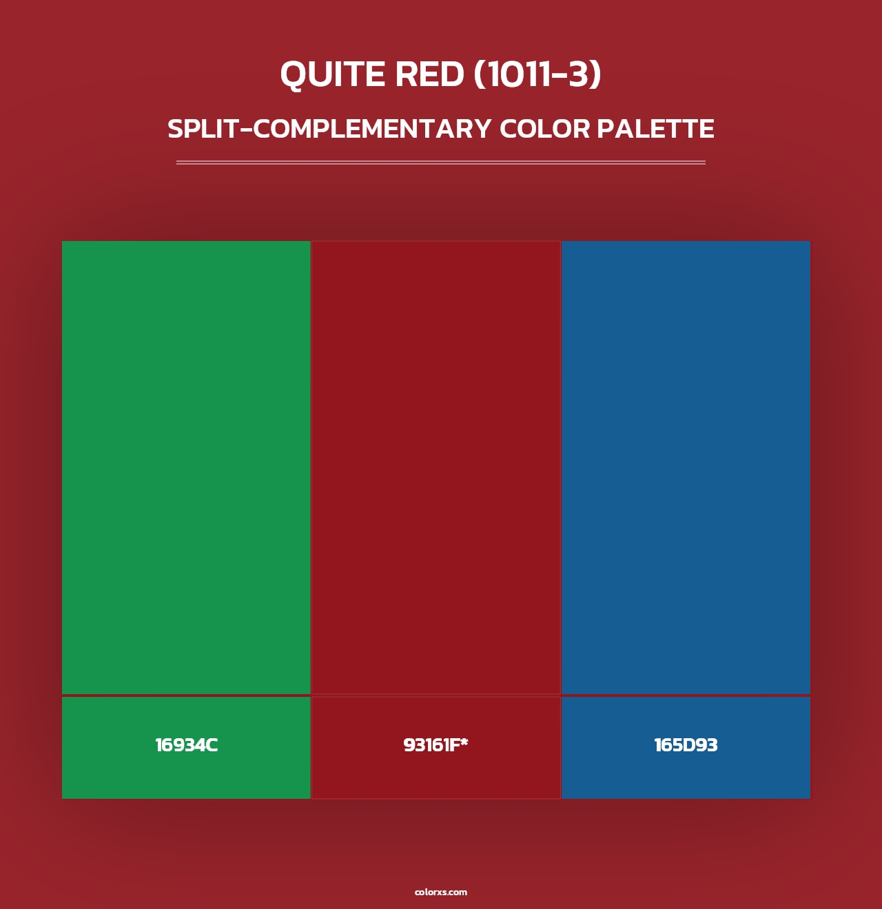 Quite Red (1011-3) - Split-Complementary Color Palette