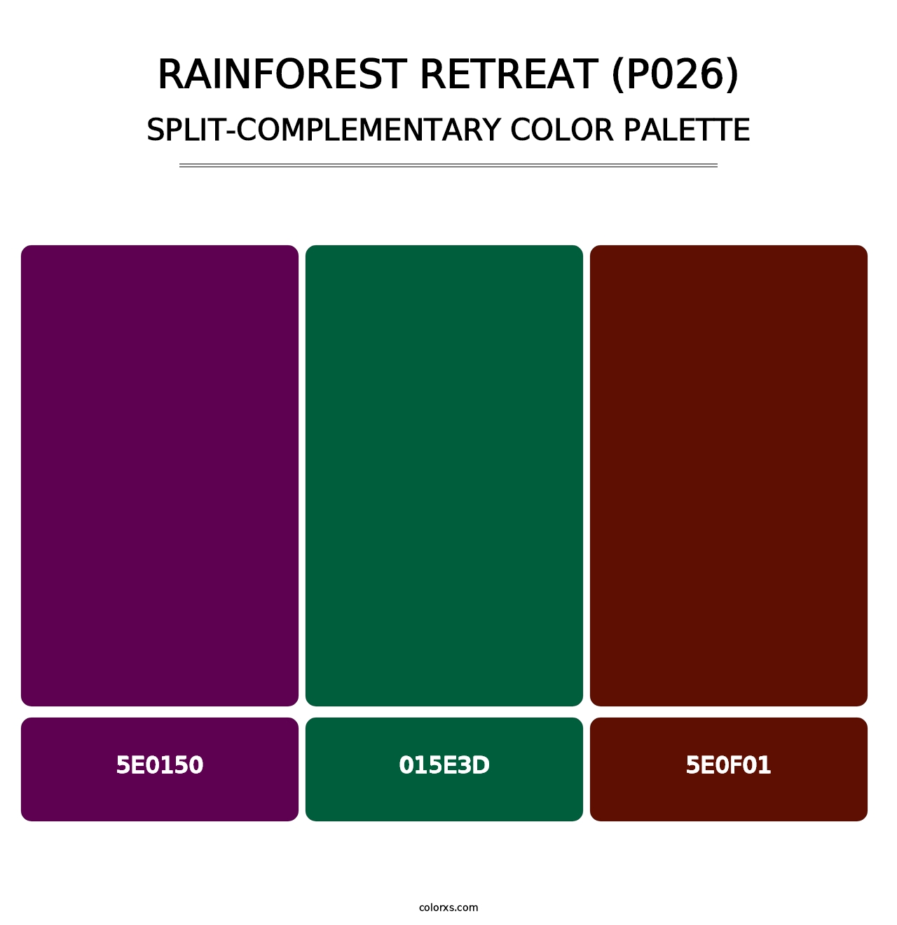 Rainforest Retreat (P026) - Split-Complementary Color Palette