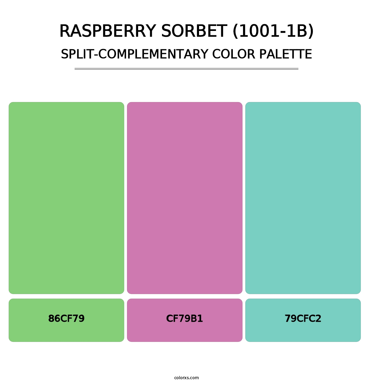 Raspberry Sorbet (1001-1B) - Split-Complementary Color Palette