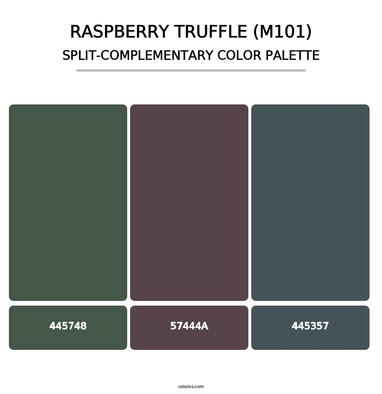 Raspberry Truffle (M101) - Split-Complementary Color Palette
