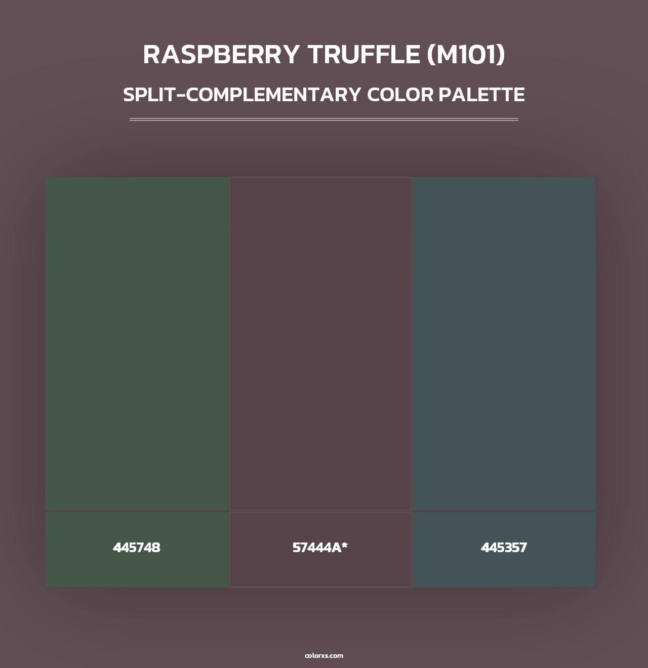 Raspberry Truffle (M101) - Split-Complementary Color Palette