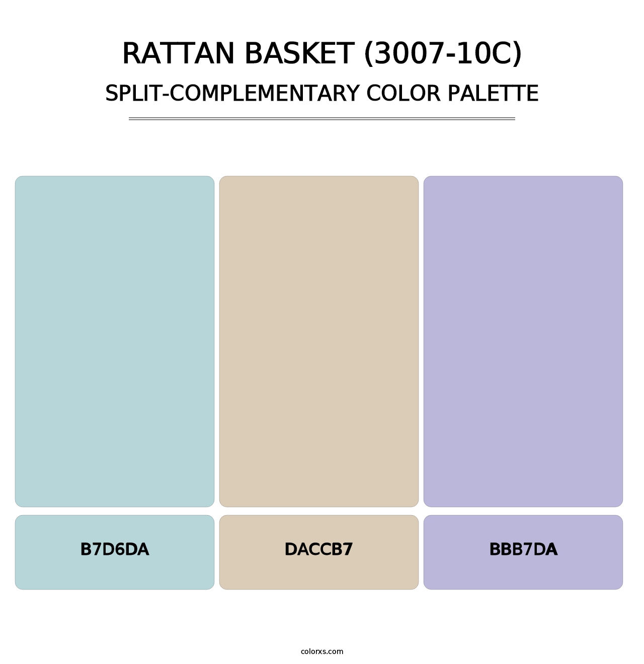 Rattan Basket (3007-10C) - Split-Complementary Color Palette
