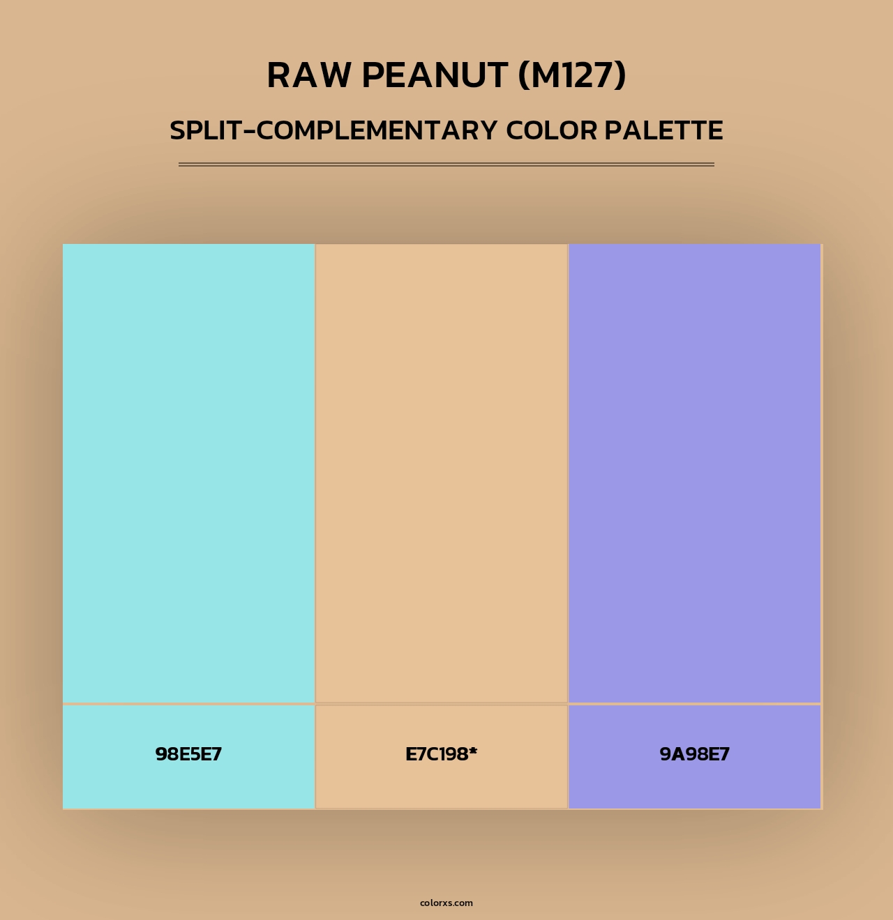 Raw Peanut (M127) - Split-Complementary Color Palette