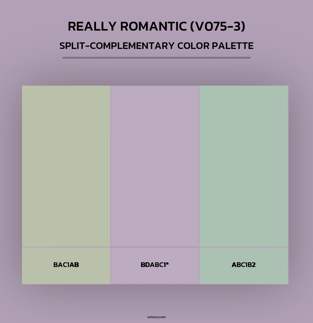 Really Romantic (V075-3) - Split-Complementary Color Palette