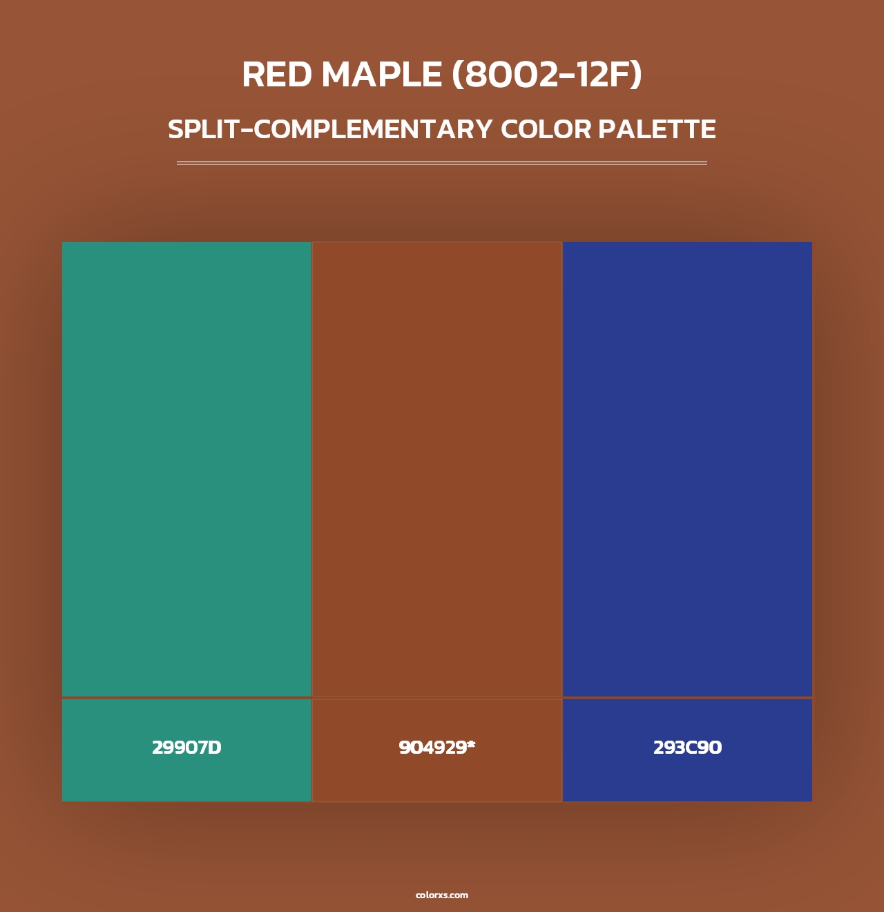 Red Maple (8002-12F) - Split-Complementary Color Palette
