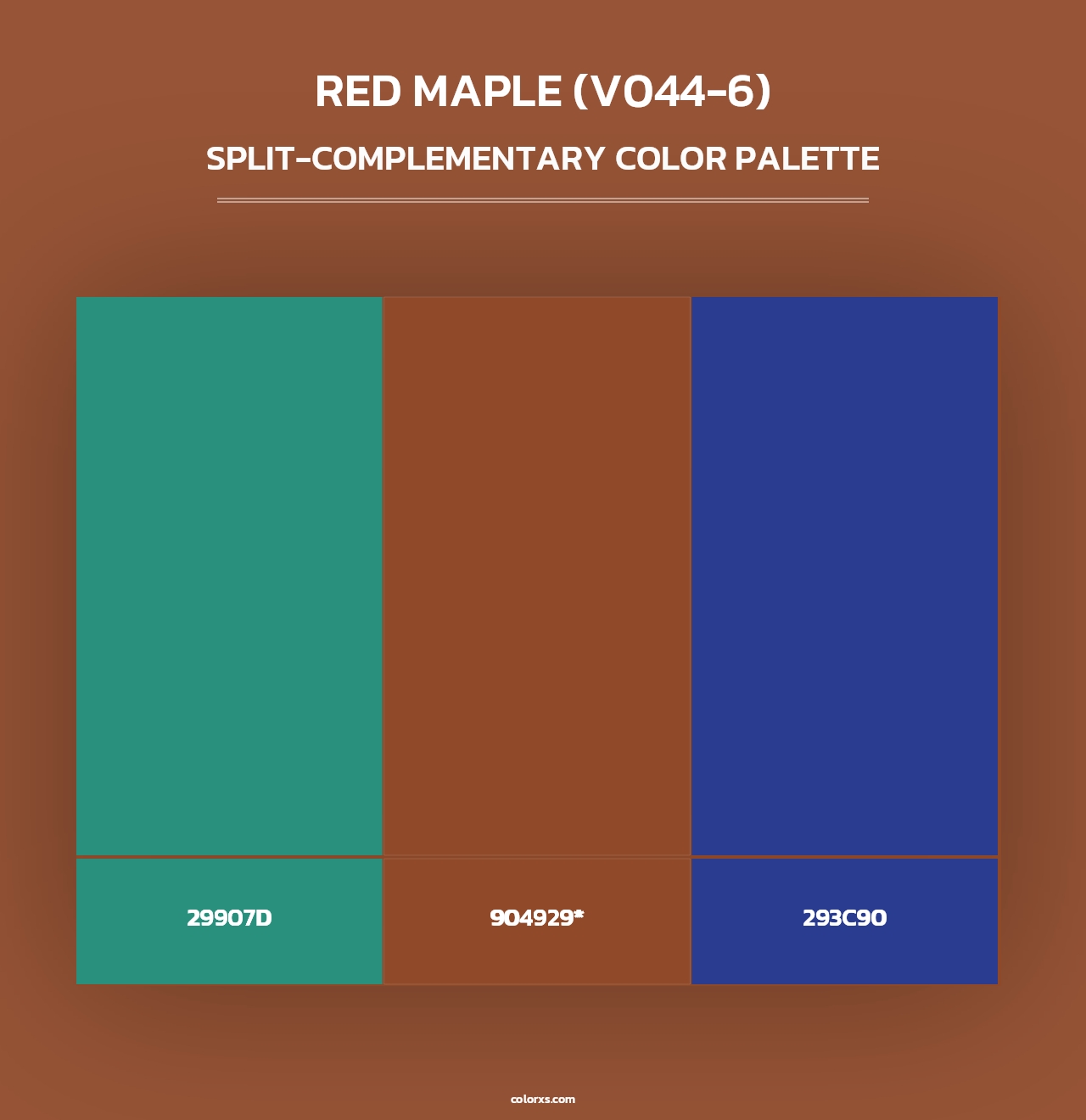 Red Maple (V044-6) - Split-Complementary Color Palette