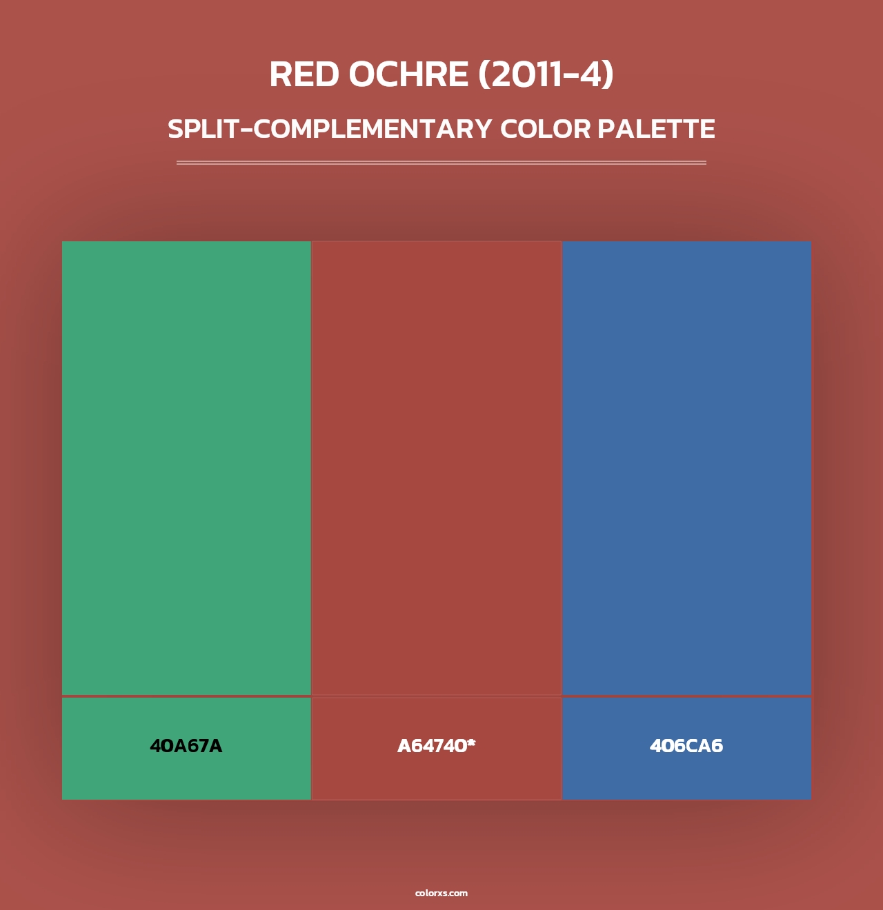 Red Ochre (2011-4) - Split-Complementary Color Palette