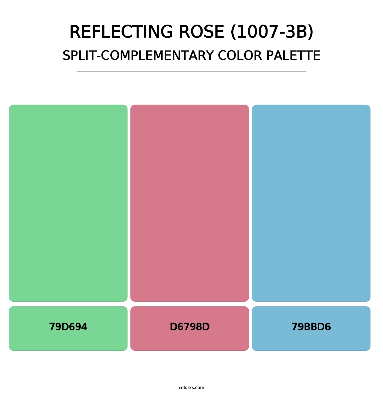 Reflecting Rose (1007-3B) - Split-Complementary Color Palette