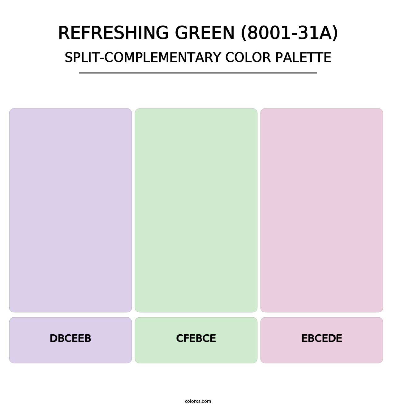 Refreshing Green (8001-31A) - Split-Complementary Color Palette