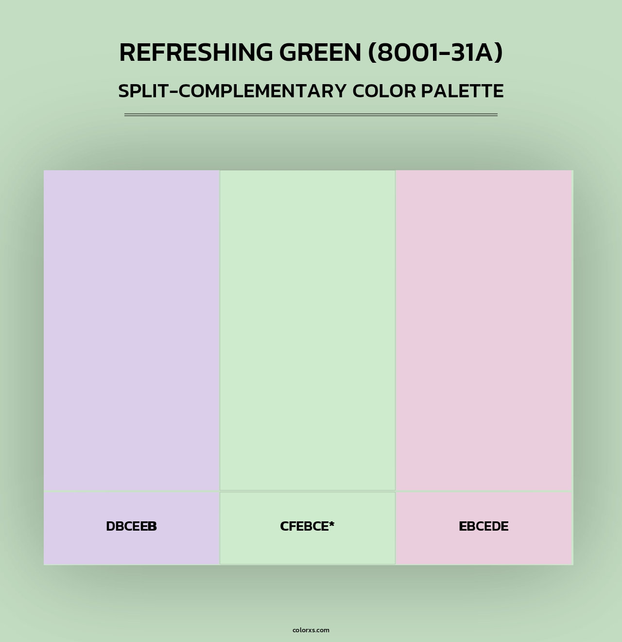 Refreshing Green (8001-31A) - Split-Complementary Color Palette