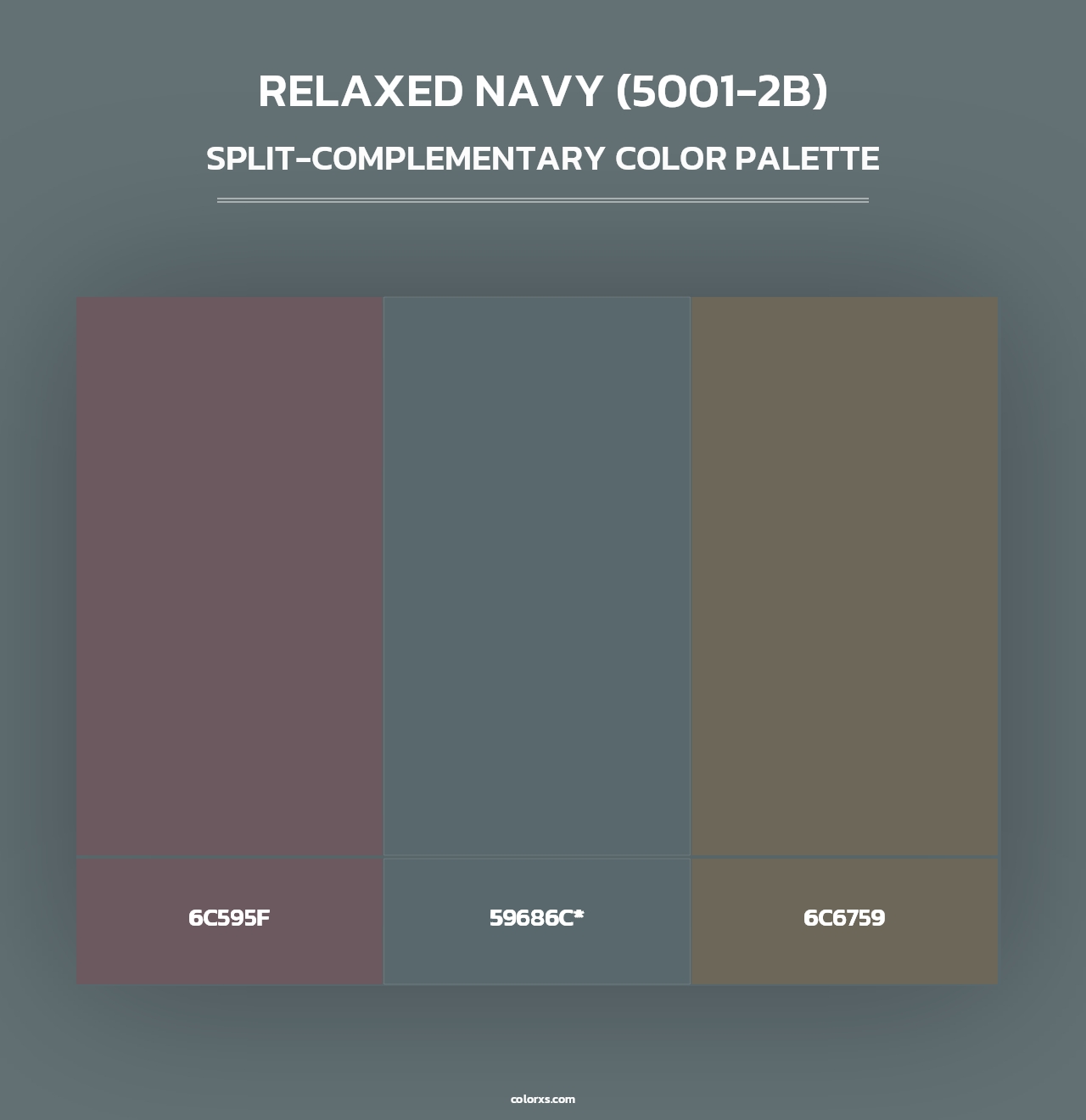 Relaxed Navy (5001-2B) - Split-Complementary Color Palette
