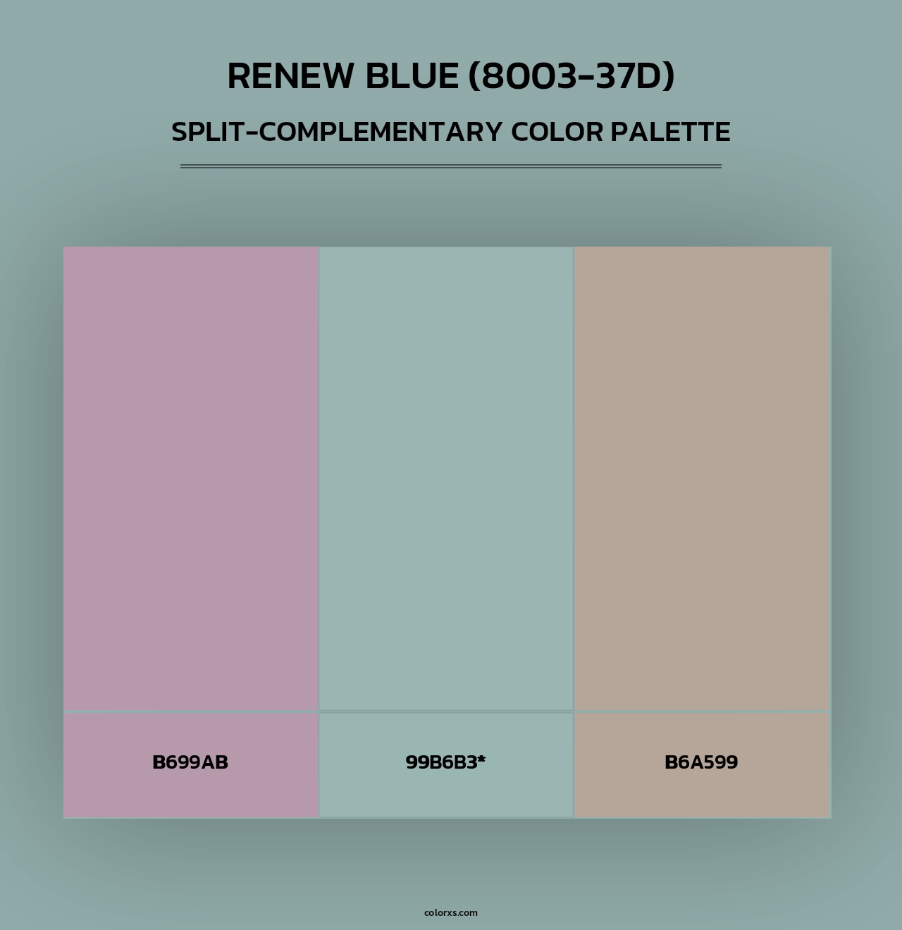 Renew Blue (8003-37D) - Split-Complementary Color Palette