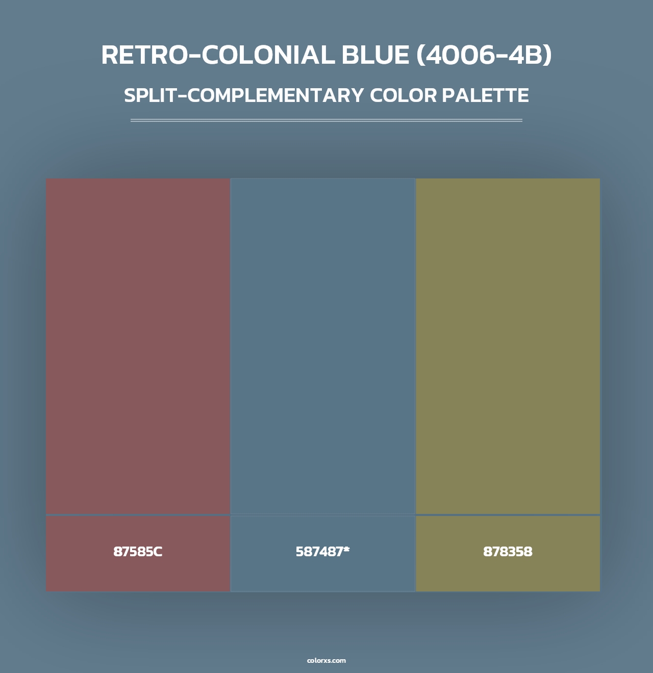 Retro-Colonial Blue (4006-4B) - Split-Complementary Color Palette