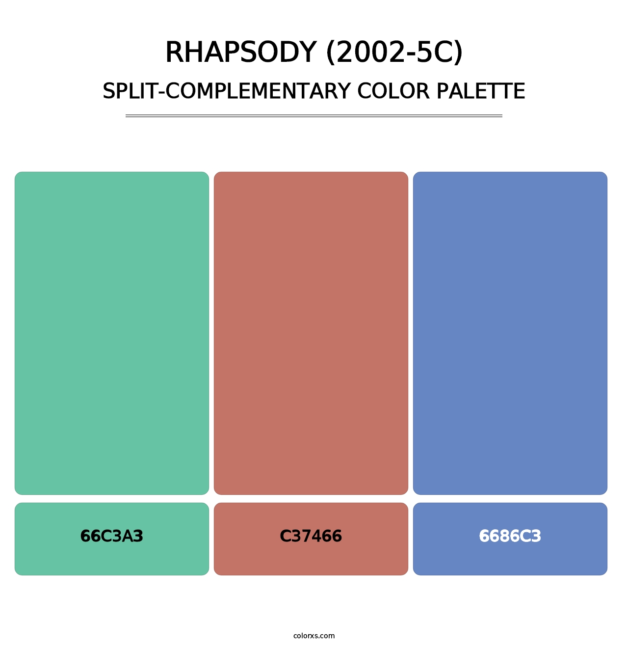 Rhapsody (2002-5C) - Split-Complementary Color Palette