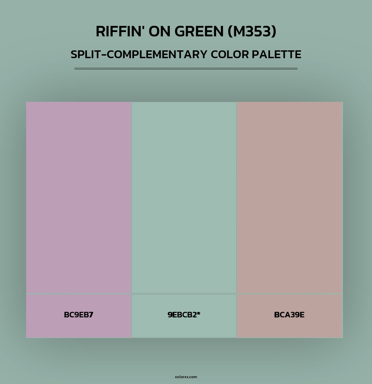 Riffin' on Green (M353) - Split-Complementary Color Palette