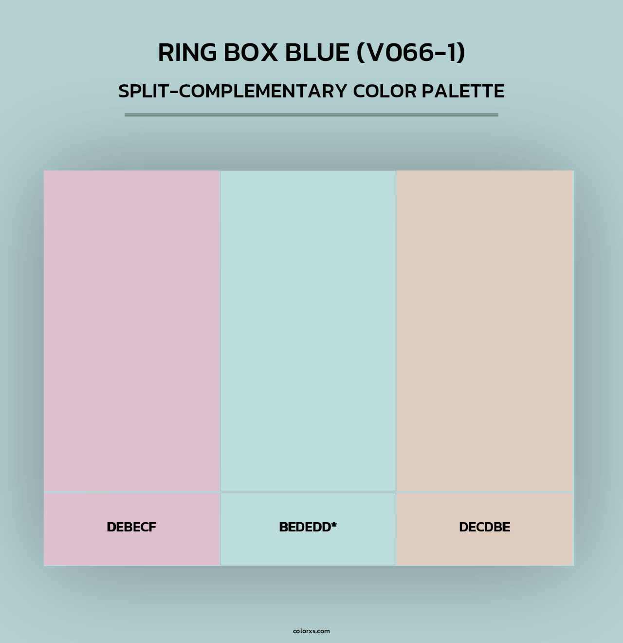 Ring Box Blue (V066-1) - Split-Complementary Color Palette