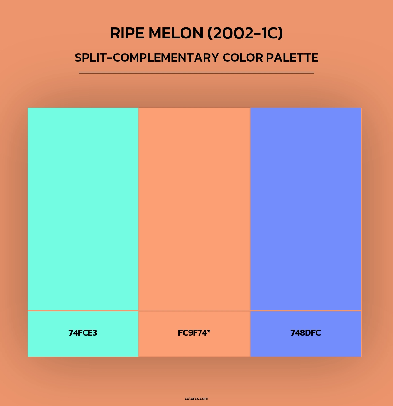 Ripe Melon (2002-1C) - Split-Complementary Color Palette