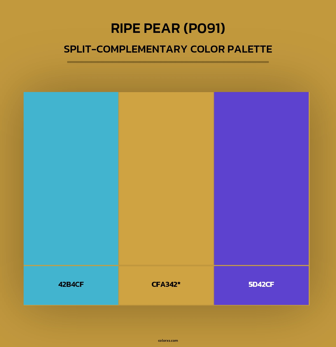 Ripe Pear (P091) - Split-Complementary Color Palette