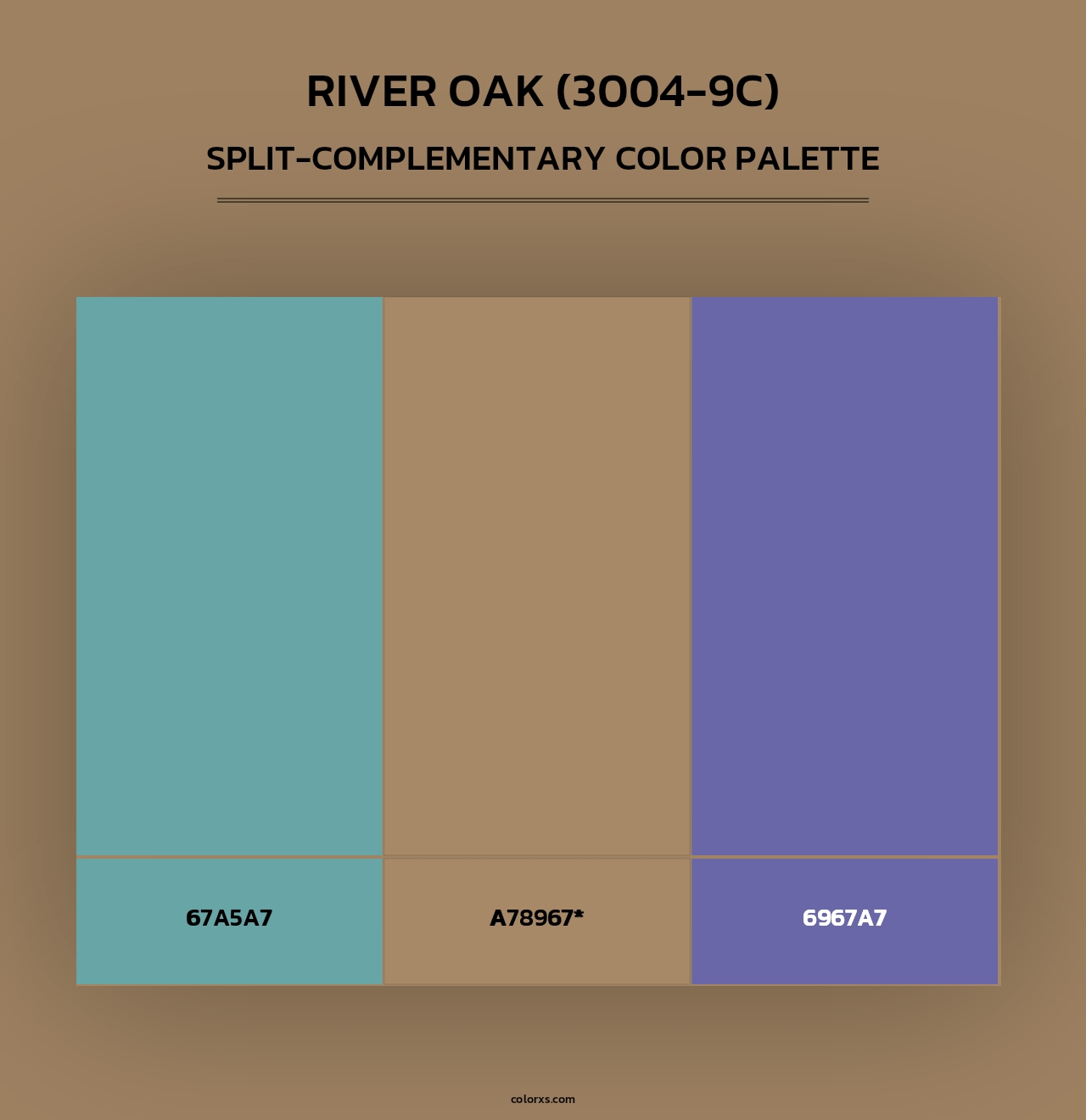 River Oak (3004-9C) - Split-Complementary Color Palette