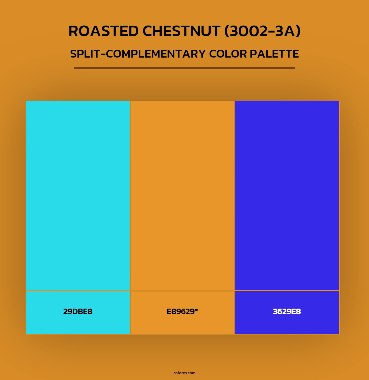 Roasted Chestnut (3002-3A) - Split-Complementary Color Palette