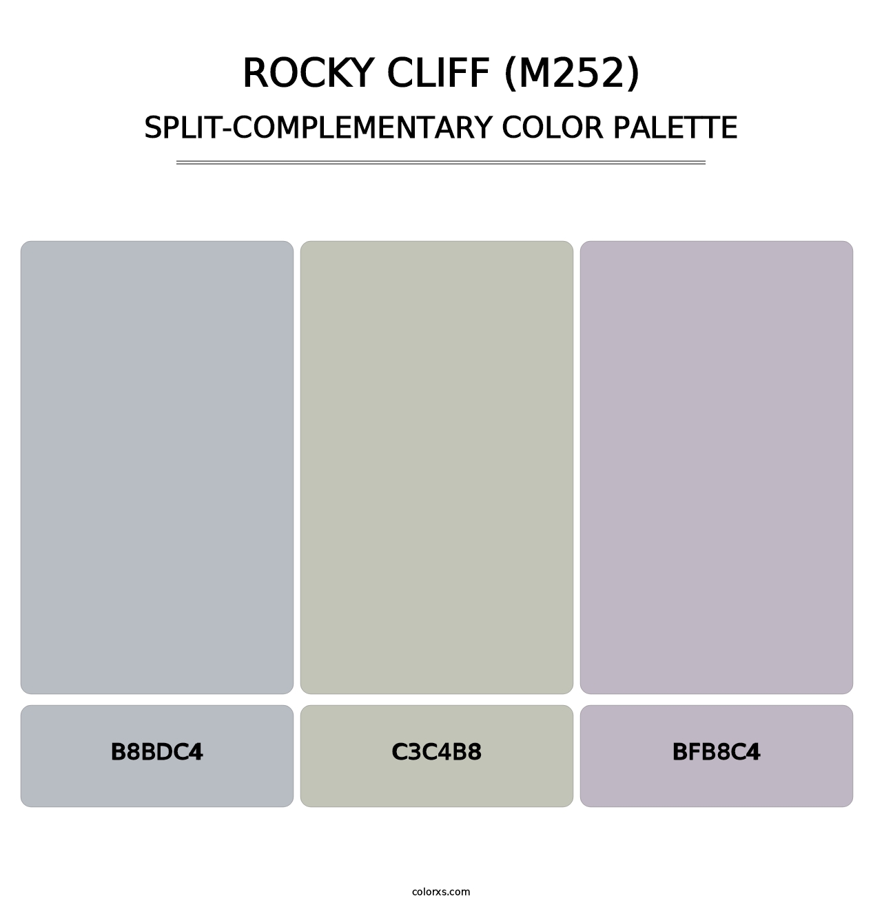 Rocky Cliff (M252) - Split-Complementary Color Palette