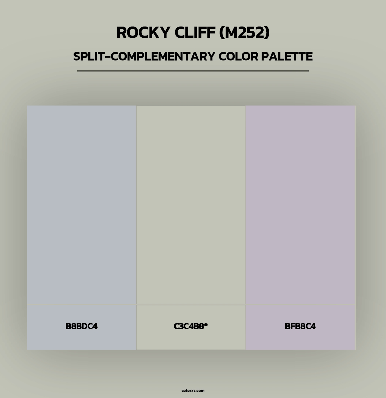 Rocky Cliff (M252) - Split-Complementary Color Palette
