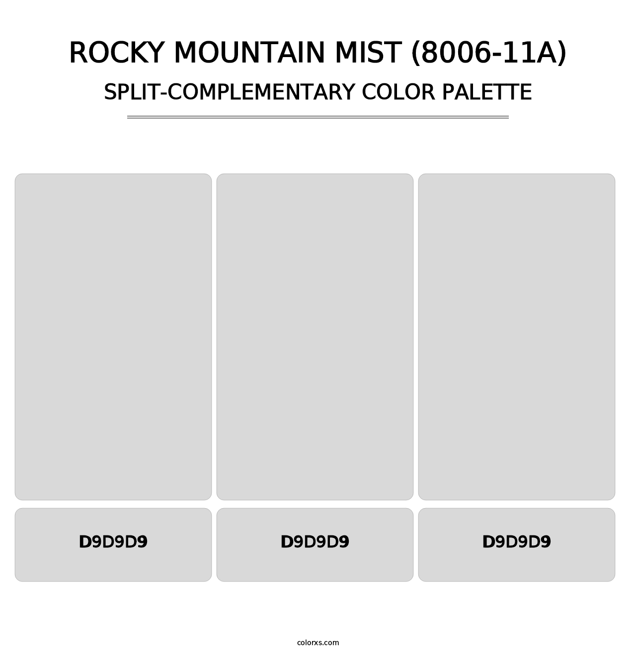 Rocky Mountain Mist (8006-11A) - Split-Complementary Color Palette