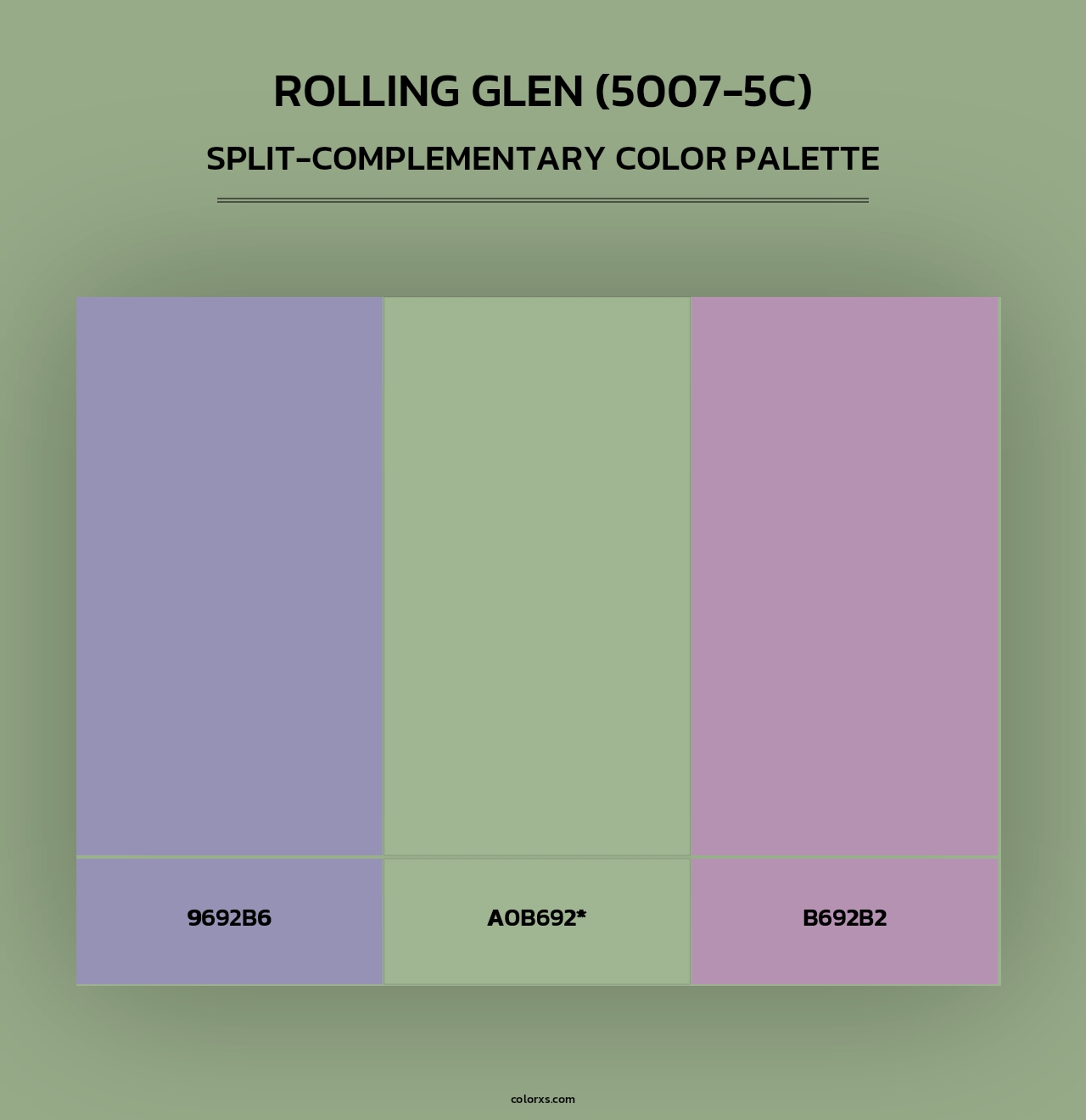 Rolling Glen (5007-5C) - Split-Complementary Color Palette