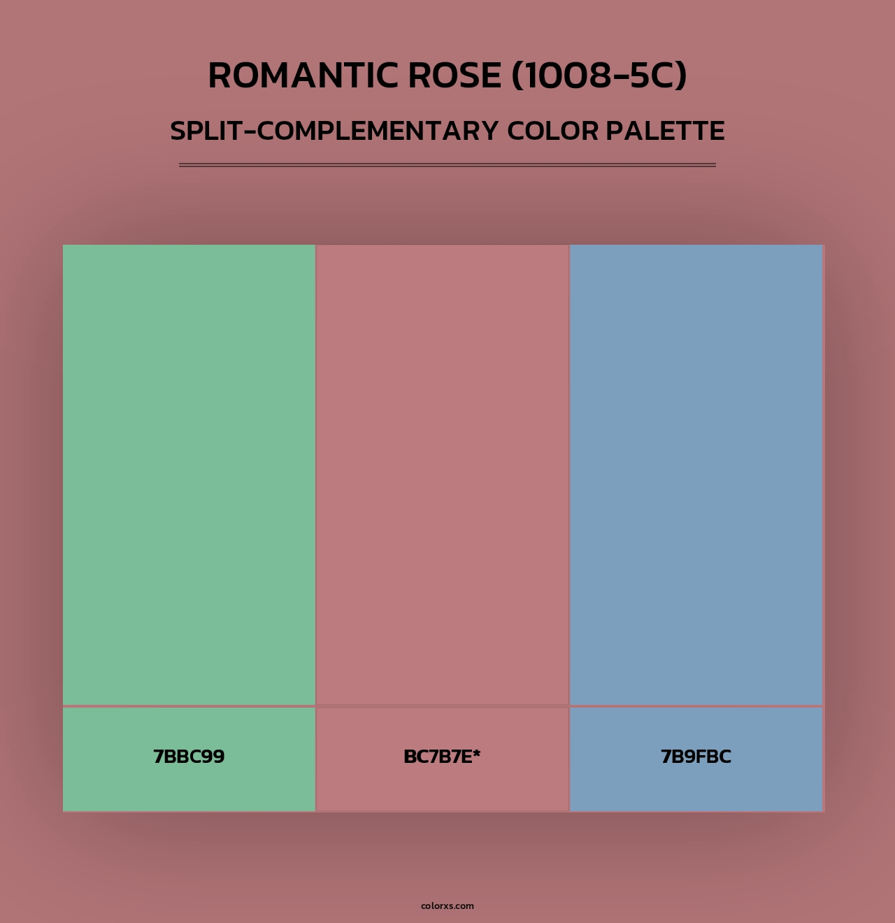 Romantic Rose (1008-5C) - Split-Complementary Color Palette