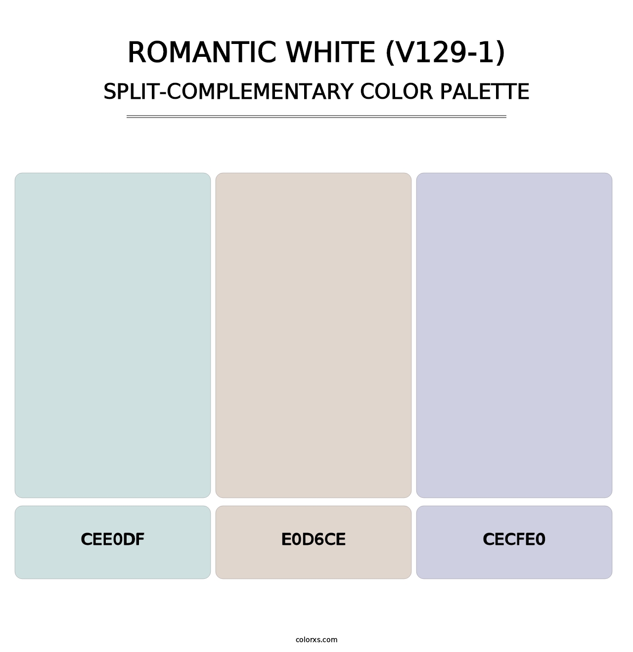 Romantic White (V129-1) - Split-Complementary Color Palette