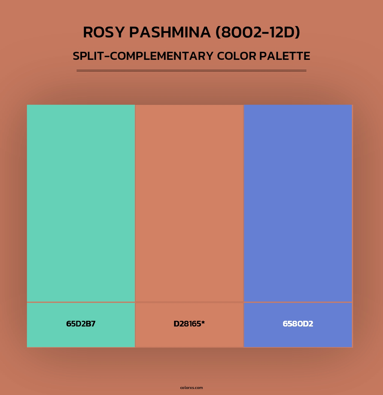 Rosy Pashmina (8002-12D) - Split-Complementary Color Palette