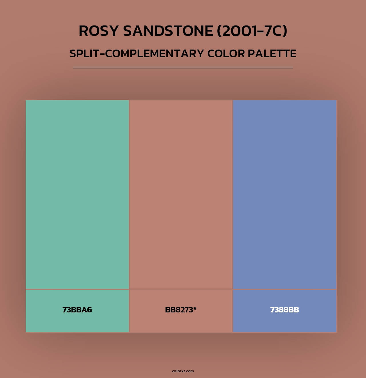 Rosy Sandstone (2001-7C) - Split-Complementary Color Palette