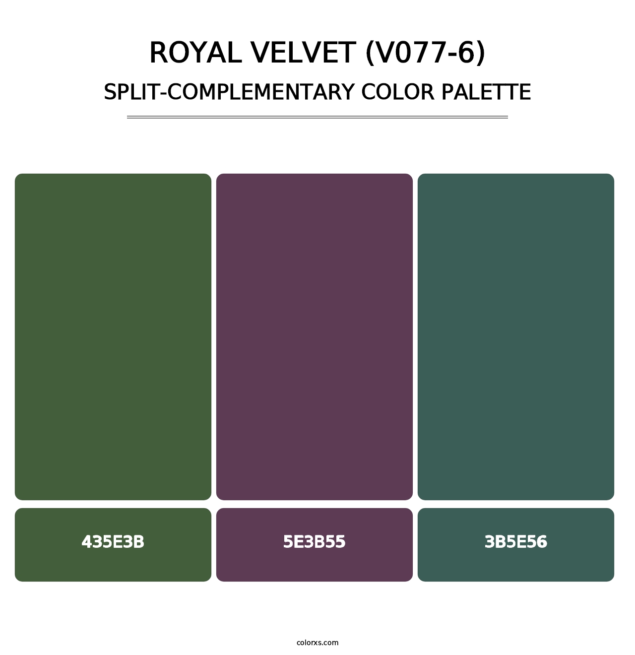 Royal Velvet (V077-6) - Split-Complementary Color Palette