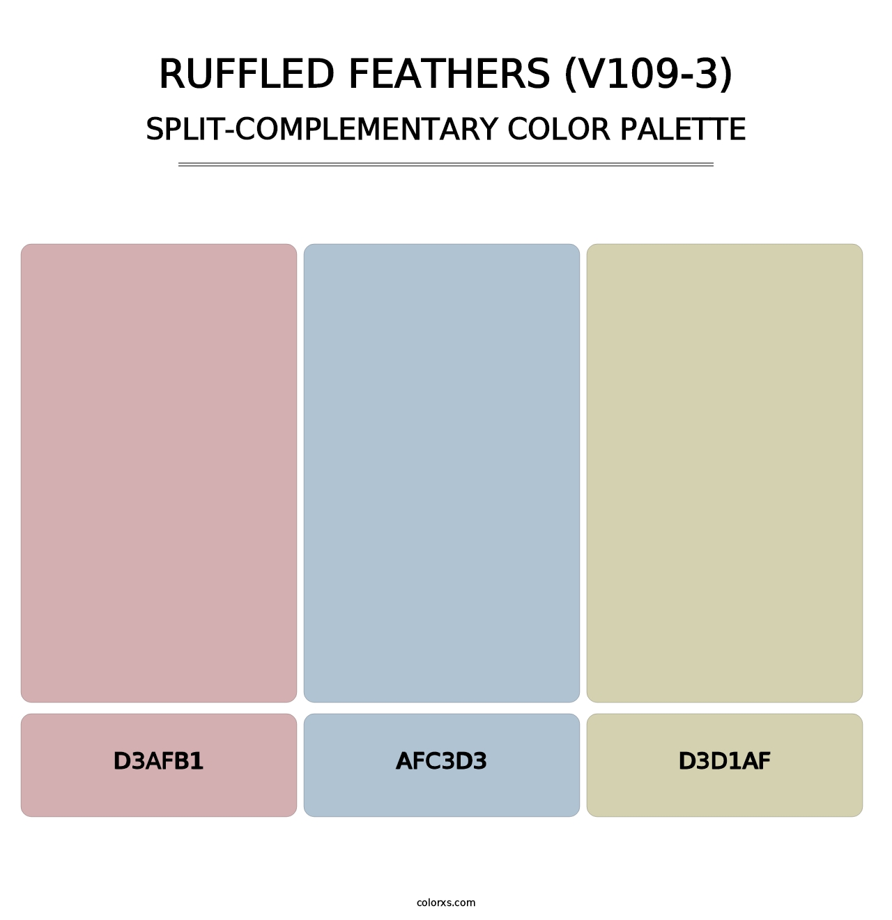 Ruffled Feathers (V109-3) - Split-Complementary Color Palette