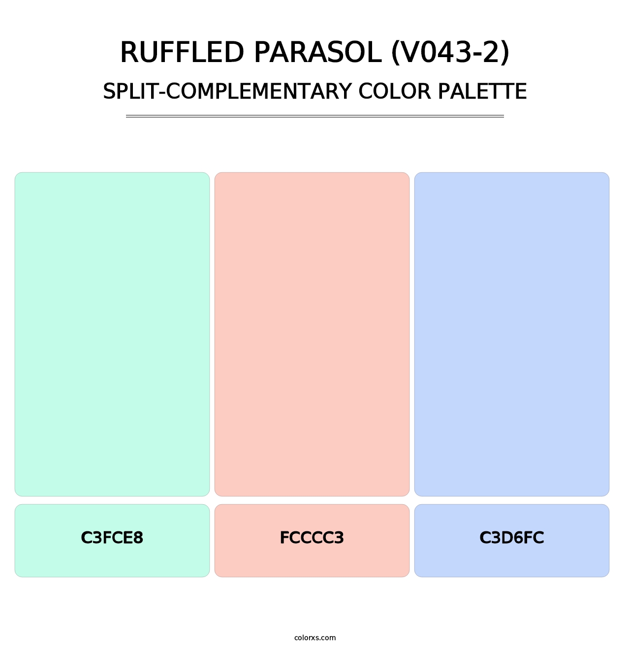 Ruffled Parasol (V043-2) - Split-Complementary Color Palette